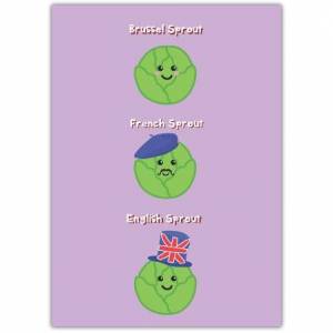Christmas Funny Sprouting Nonsense Greeting Card
