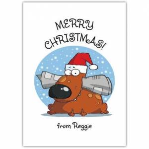 Merry Christmas From The Dog Greeting Card