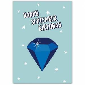 September Sapphire Birthday  Card