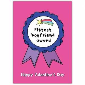 Fittest Boyfriend Award Valentine's Day Card
