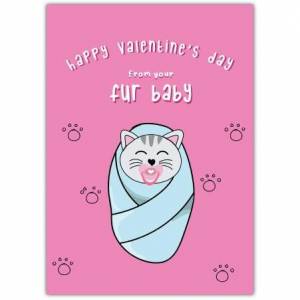 Pet Happy Valentines Day Fur Baby Greeting Card