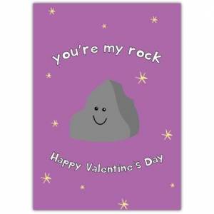 Happy Valentines Day Rock Greeting Card