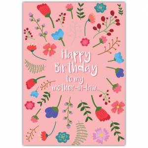 Happy Birthday Mother In Law Greeting Card