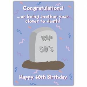 60th Birthday Rip 50s Card