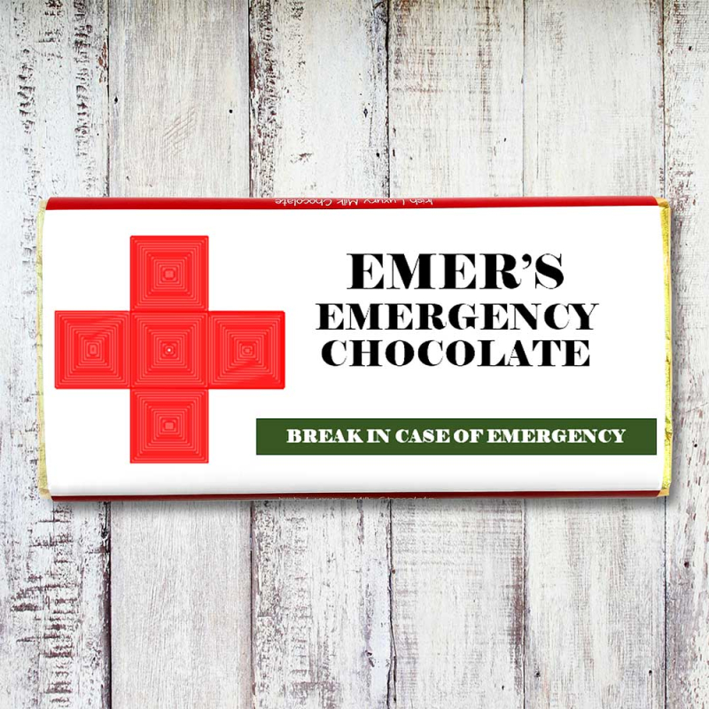 Emergency Personalised Chocolate Bar | Greeting Card | greetings.ie ...