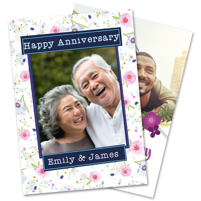 Photo Upload Anniversary Greeting Cards