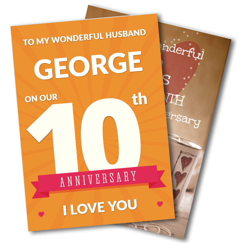 Tin 10th Anniversary Greeting Cards