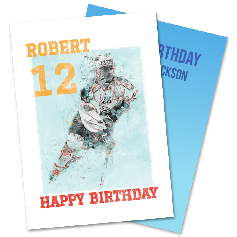 Ice Hockey Birthday Cards