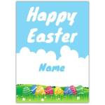 Happy Easter Eggs In A Meadow Card