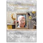 Happy Christmas Grandad Photo Frame Card