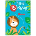 Lion Happy Birthday Card