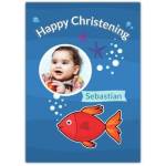 Happy Christening Under The Sea With Fish Card