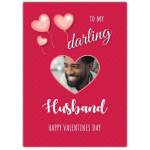 To My Darling Husband Pink Hearts Card