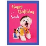Happy Birthday Cow-dog Greeting Card
