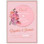 Anniversary Pearl 30 Flower Greeting  Card