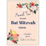 Bat Mitzvah Flowers Greeting Card