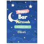 Bar Mitzvah Blue Moon Greeting Card