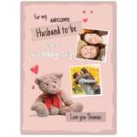 Wedding Day Husband Photo Teddy Greeting Card
