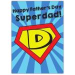 Fathers Day Super Dad Greeting Card