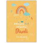 Happy Diwali Lights Rainbow Greeting Card