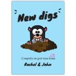 New House Mole New Digs Greeting Card