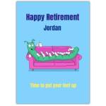 Retirement Feet Up Relax Unisex Greeting Card
