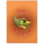 Happy Thanksgiving Cornucopia Card