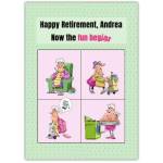 Retirement Woman Funny Greeting Card