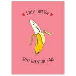 Peely Love You Banana Valentines Greeting Card