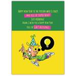Happy New Year Funny Goofy Greeting Card