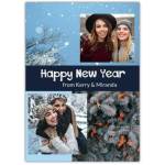 Happy New Year Snowy Photo Greeting Card