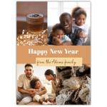 Happy New Year Festive Photo Upload Greeting Card