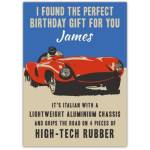 Birthday Car Lover Greeting Card