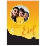 Joyful Eid Yellow Photo Upload Greeting Card