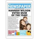 Newspaper Voted Mum Of The Year Card