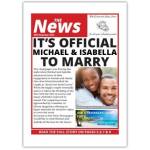 The News Engaged Newspaper Spoof Greeting Card