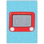 Etch A Sketch Retro Birthday Card