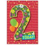 Happy Birthday 2 Today Greeting Card