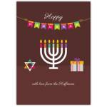 Happy Hanukkah Banner Greeting Card
