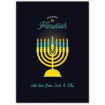 Happy Hanukkah Menorah Greeting Card