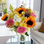 The Sunshine & Sunflowers Fresh Flowers Bouquet