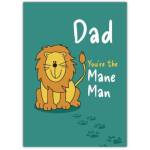 Dad Mane Man Lion Greeting Card