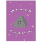 Happy Valentines Day Rock Greeting Card