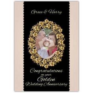 Golden Wedding Anniversary Picture Card