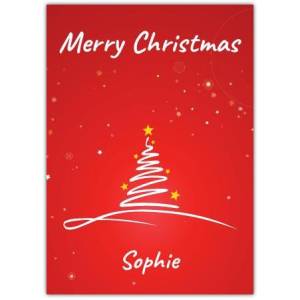 Merry Christmas Modern Tree Card