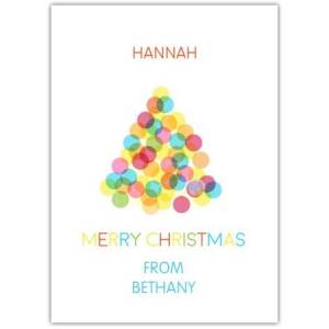 Coloured Dots Christmas Card