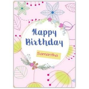 Happy Birthday Colourful Flowers Card