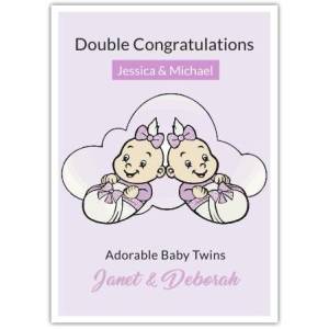 Double Congratulations Adorable  Card