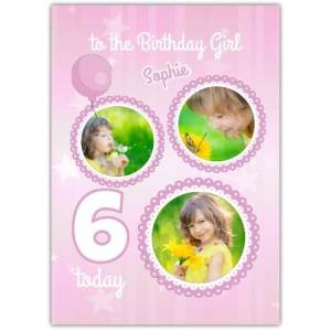 Happy Birthday Stars And Balloons  Card