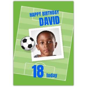 Happy Birthday Football Pitch  Card